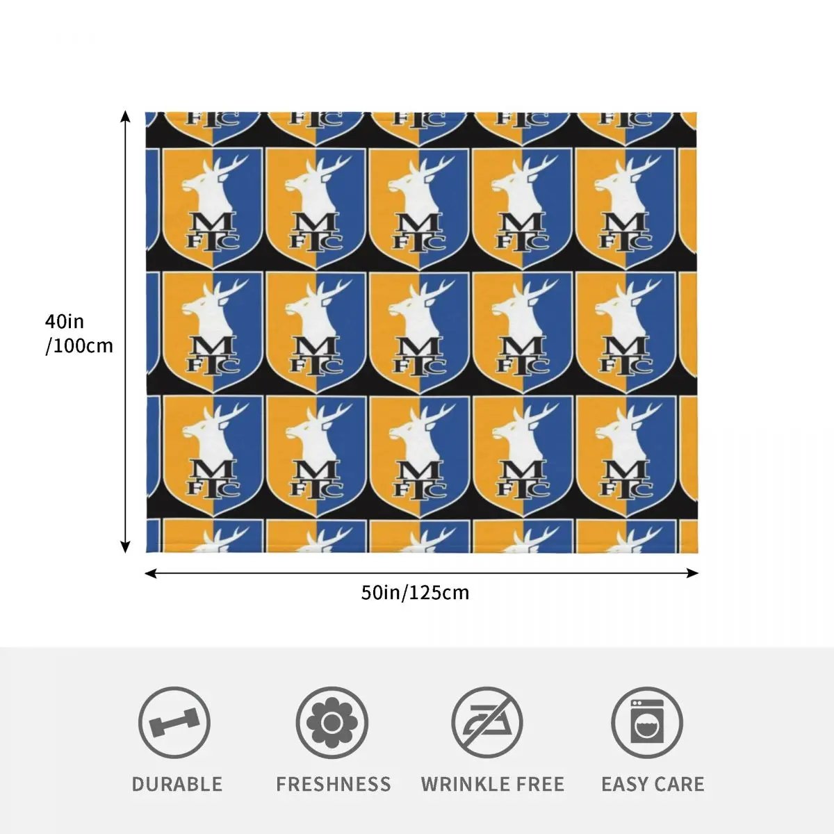 مانسفيلد تاون شارة كلاسيكية تي شيرت رمي بطانية كبيرة سرير ناعم أسرة شتوية بطانيات زخرفية