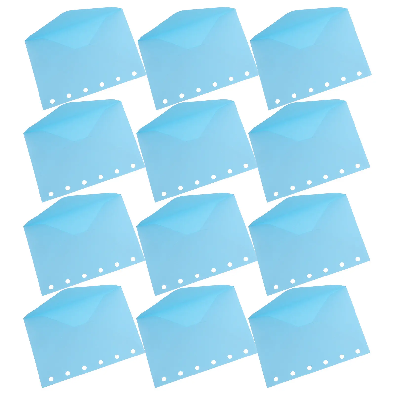 

30 шт. желтых мини-конвертов-вкладышей формата А7 с 6 отверстиями для переплета, многоразовые, для хранения канцелярских принадлежностей в офисе и школе