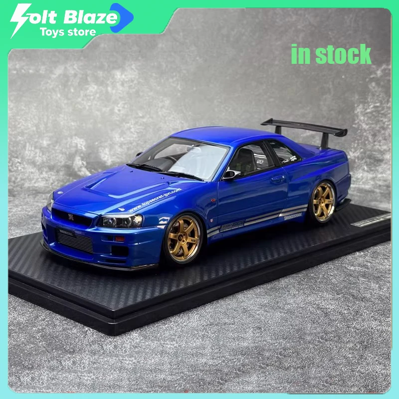 

IG 1/18 Nissan Skyline GT-R R34 TOP SECRET (BNR34) Resin Car Model Limited Version Simulation Collection Cars Model Boy Gifts