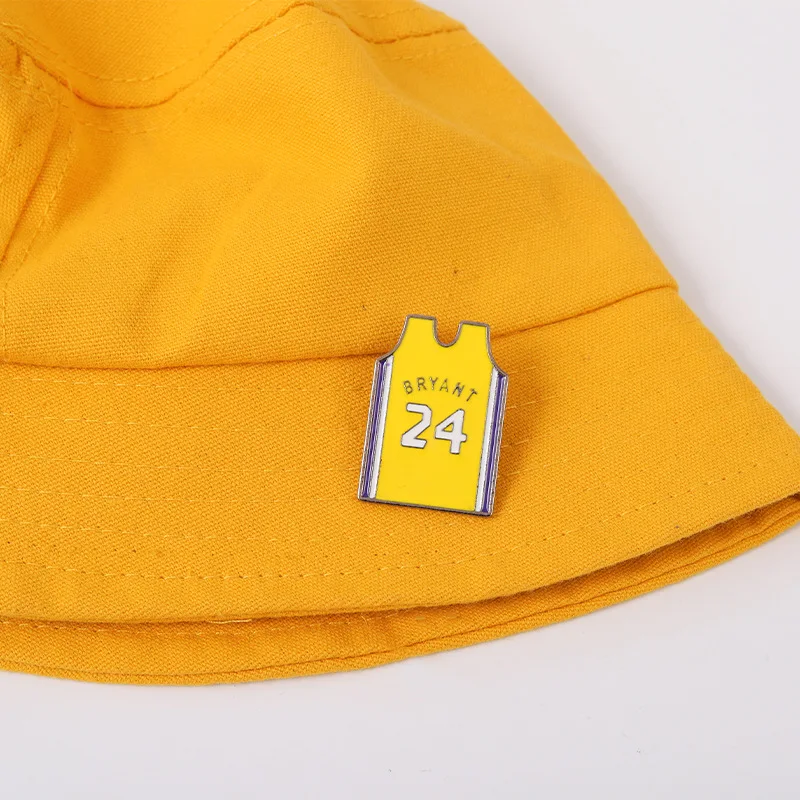 Creative Fashion Basketball Jersey Shape Brooch Unisex Sports Enamel Pin Sportswear Ball Bag Jacket Badge Jewelry Accessories