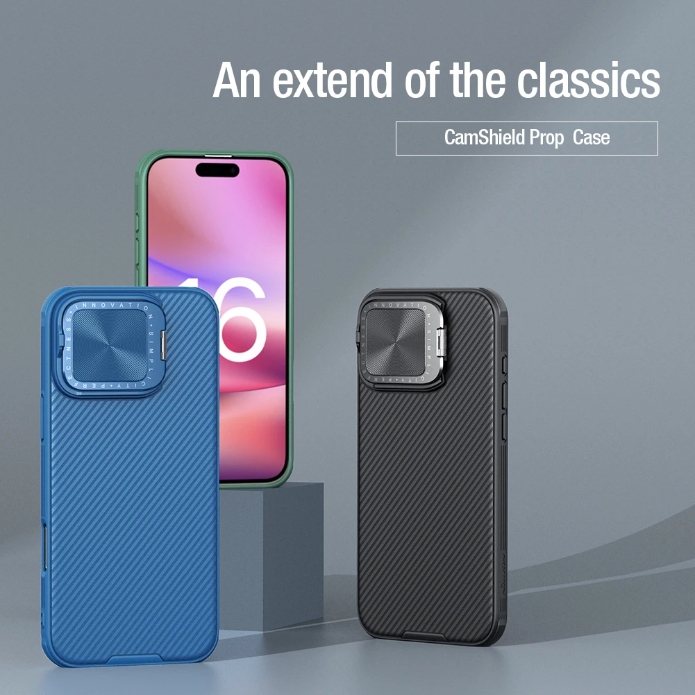 Nillkin-Funda de CamShield para iPhone 16 Pro Max, soporte de cámara de cobertura completa, cubierta trasera dura a prueba de golpes para iPhone 16 Pro