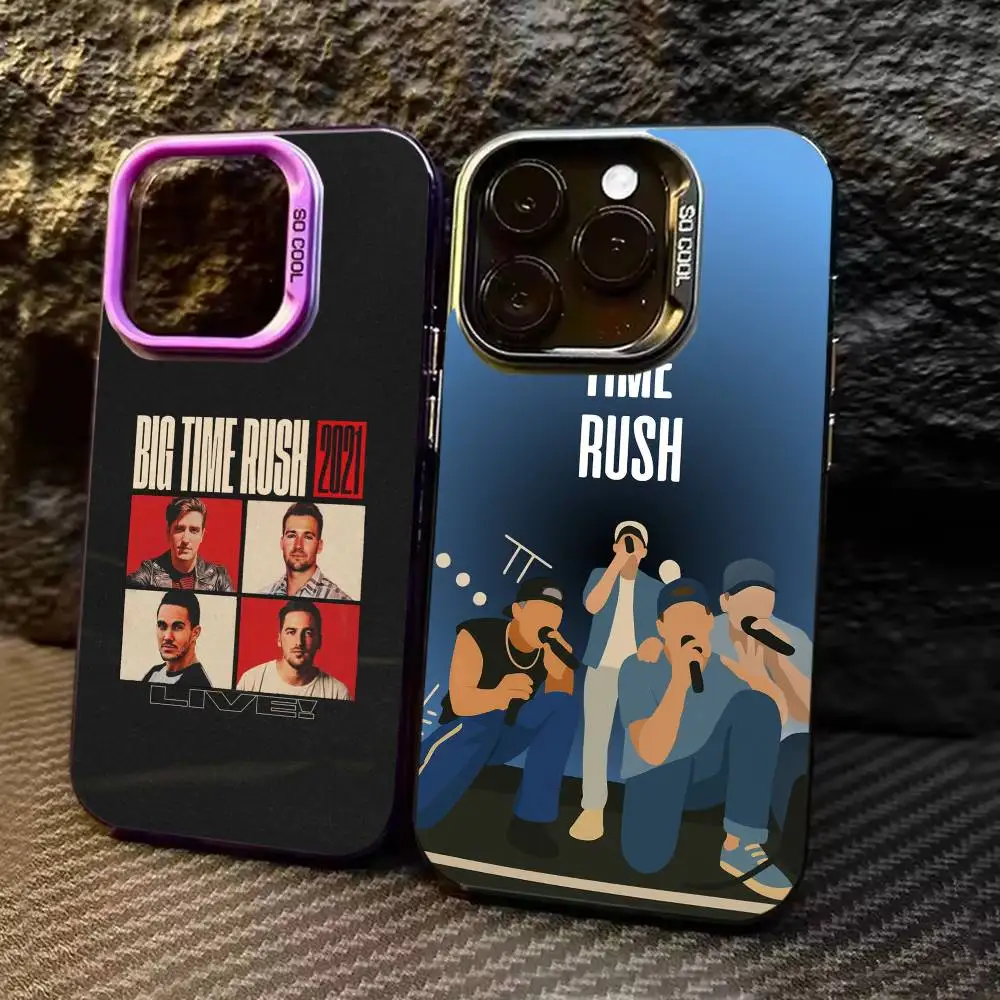 

BTR Big Time Rush band Phone Case For iPhone 17 16 15 14 13 12 11 Pro Max Plus Silver Matte Black Cover