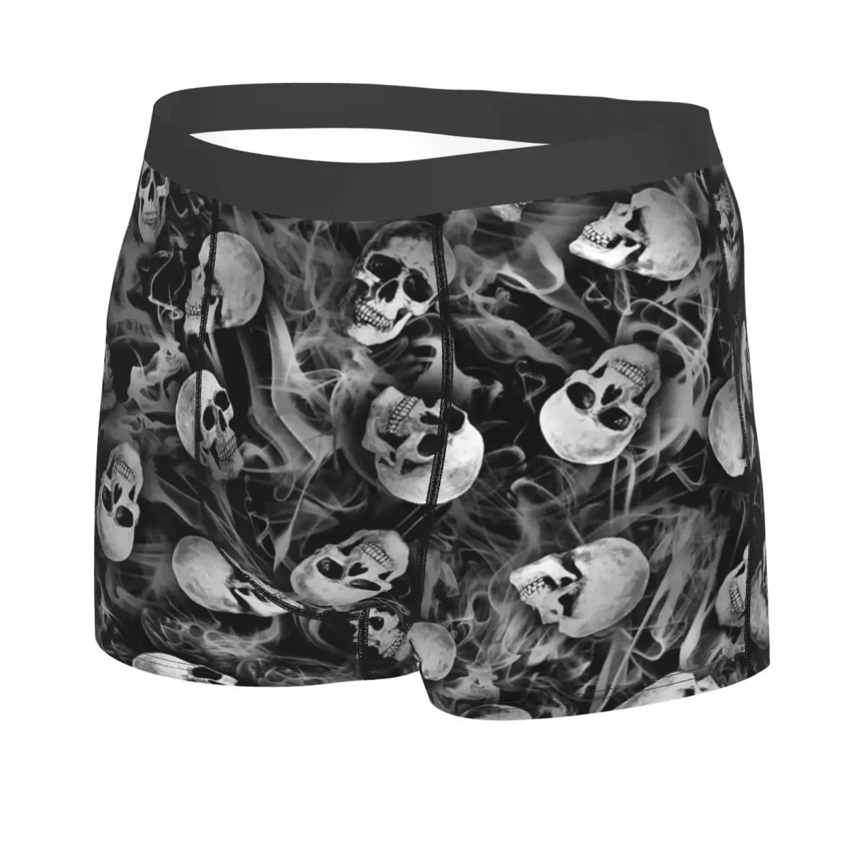 Horror Gothic Skeleton Death Skull Boxer Shorts For Homme 3D Printed Male Underwear Panties Briefs Breathbale Underpants