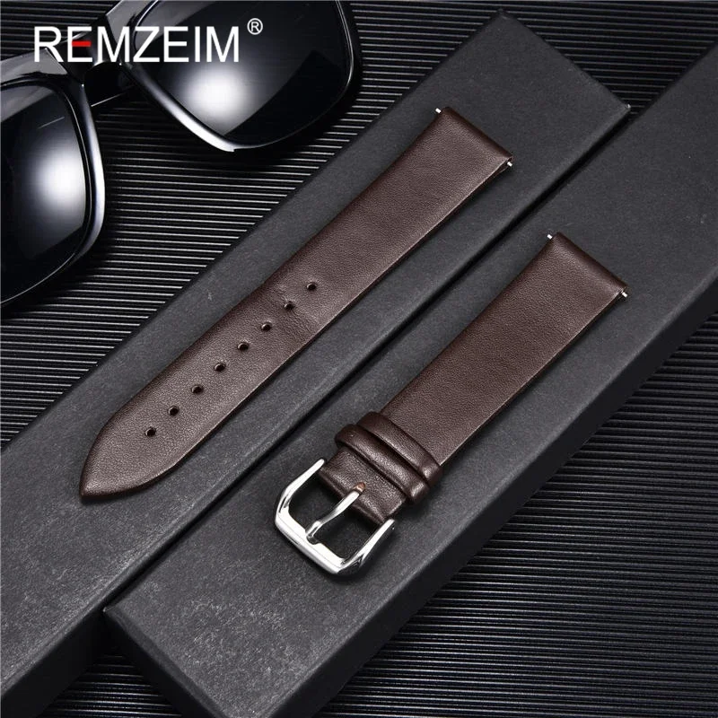 Genuine Leather Watchband 10mm 12mm 14mm 16mm 18mm 20mm 22mm Wrist Watch Strap High Quality Watchbands Bracelet Belt Band