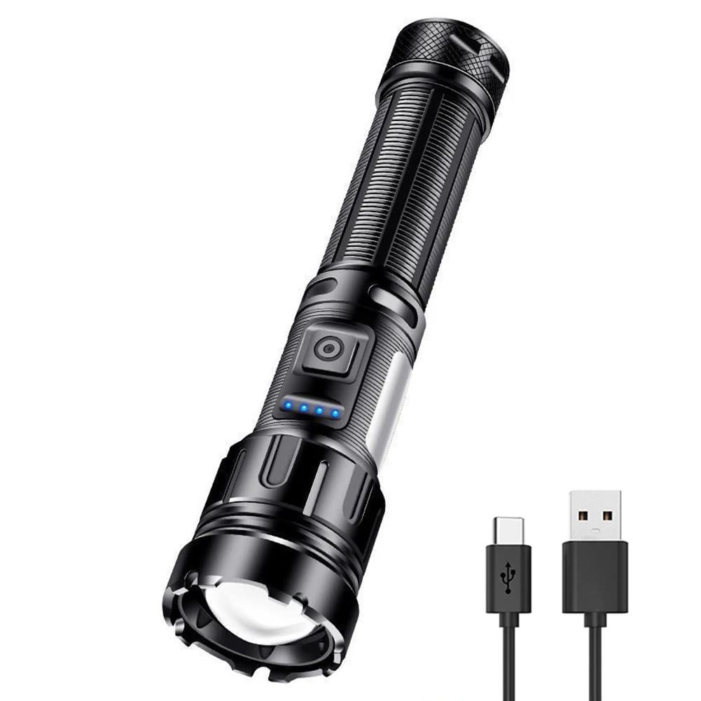 XHP50 مصباح يدوي محمول 800LM COB LED الشعلة فانوس خارجي قابلة للشحن مقاوم للماء التخييم الصيد فانوس التكبير لحالات الطوارئ #4