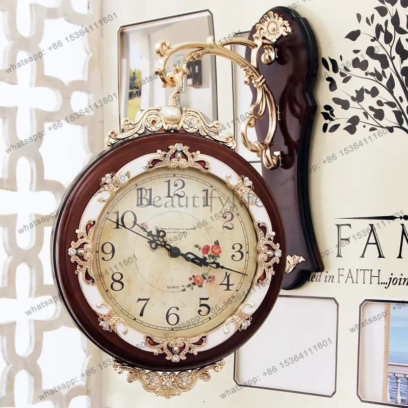 Vintage Style Digital Wall Clock Modern Large Display Silent Operation for Living Room Bedroom Office Home Decor