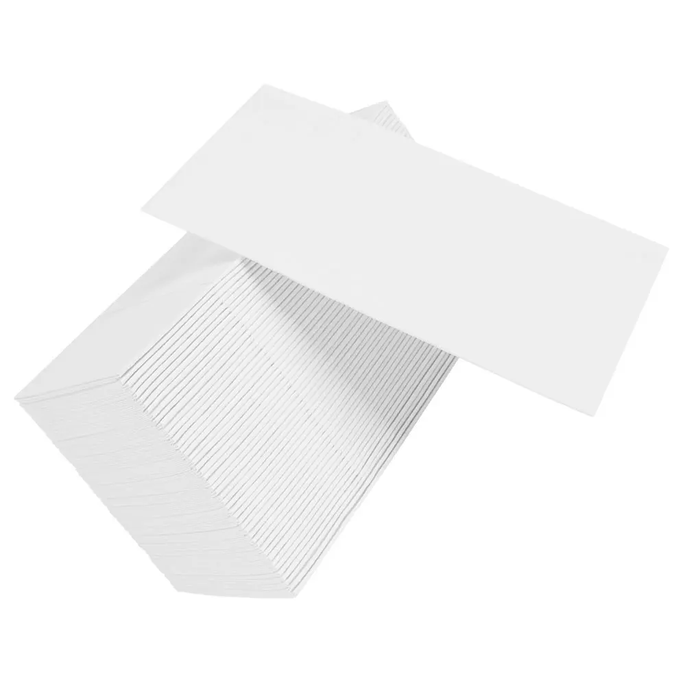 

50pcs Disposable Paper With Flatware Pocket White Dinner For Wedding Party Hotel Restaurant Home Use Pocket Napkins Guest Towels