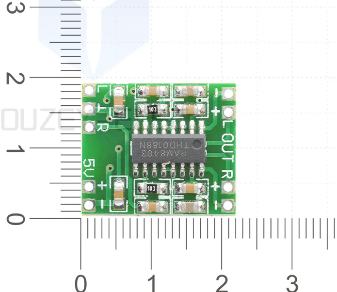 2.5 - 5V PAM8403 Миниатюрная цифровая панель 2 * 3W D - разрядный USB - источник питания аудиодинамик Arduino