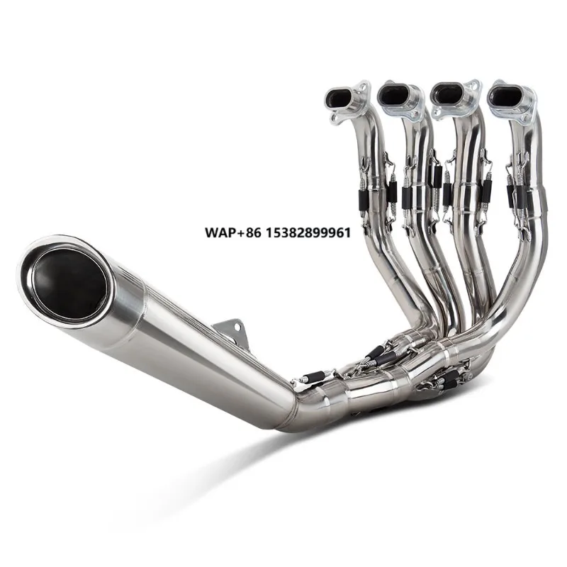 Motorcycle Exhaust Modify Full Titanium Glossy Escape System Kit Front Pipe Muffler with DB Killer for Ninja H2 H2R H2C
