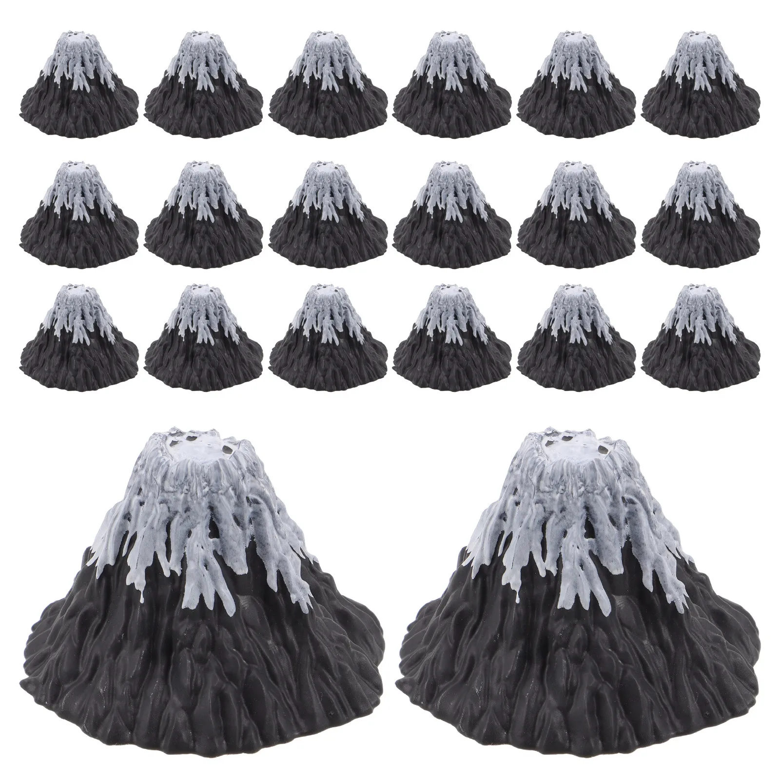 20Pcs Realistic Mini Snow Mountain Decor Set Plastic Artificial Iceberg Landscape for Science Activity Classroom Party Micro