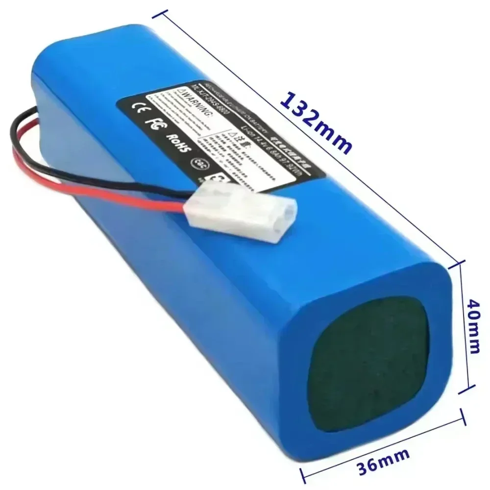 14.4V 5200/6500mAh 18650 m26 4s2p Lithium Ion Battery Pro M9 Pro M8 Pro M7 R1 Rechargeable Lithium Ion Robot Vacuum Cleaner