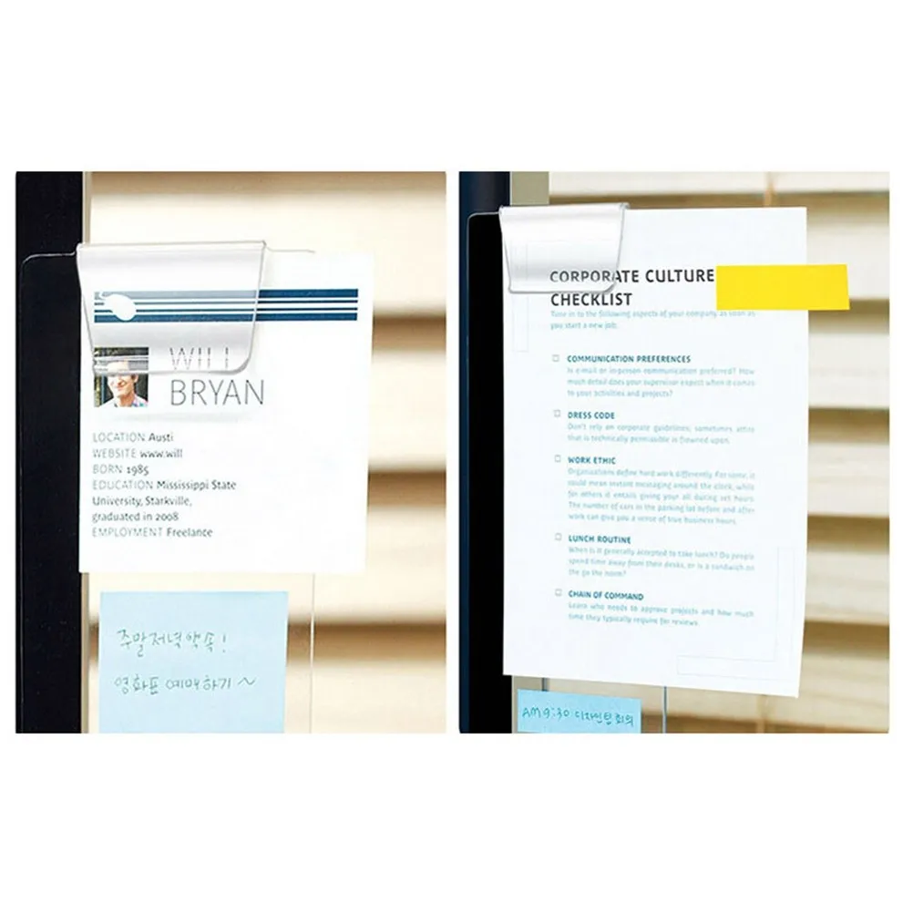 

Computer Memo Board Modern Transparent Monitor Side Panel Organizer for Office Home Use Meeting Schedule Planning