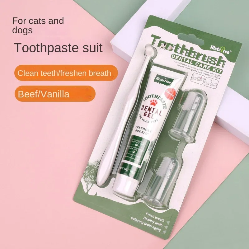 

Pet Toothpaste Toothbrush Set, Cat Toothbrush, Dog Finger, Oral Cleaning, Pet Supplies