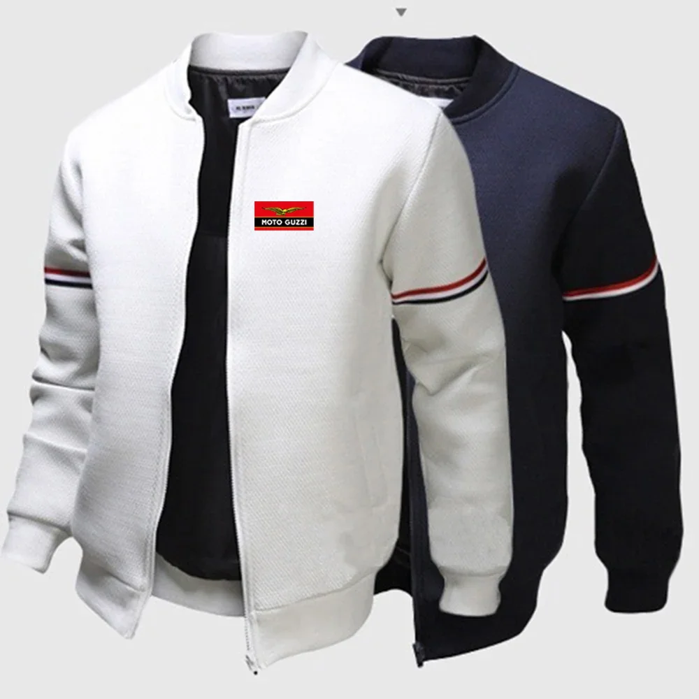 Moto Guzzi 2024 Spring and Autumn New Printing Men Bomber Comfortable Casual Outdoor Fashion Ultra Thin Zipper Sport Jacket Tops