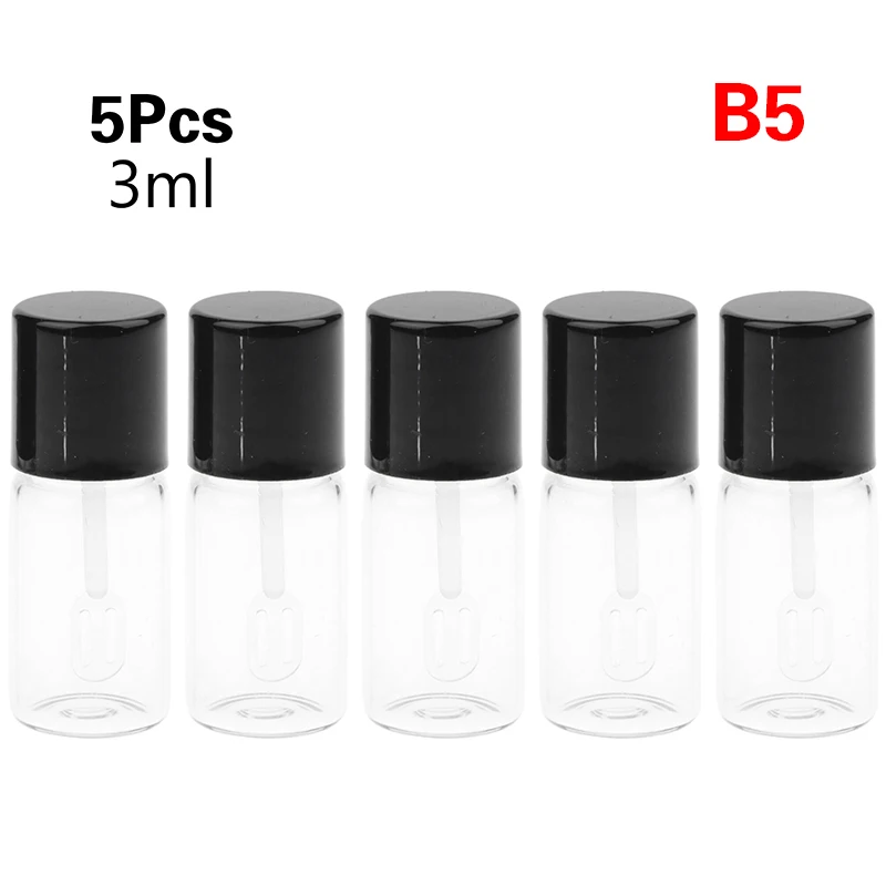 1/5Pcs 3ml Liquid Foundation Subpackage Bottle Thickened Glass Bottles Non Fragile Portable Travel Cosmetics Subpackage Tools