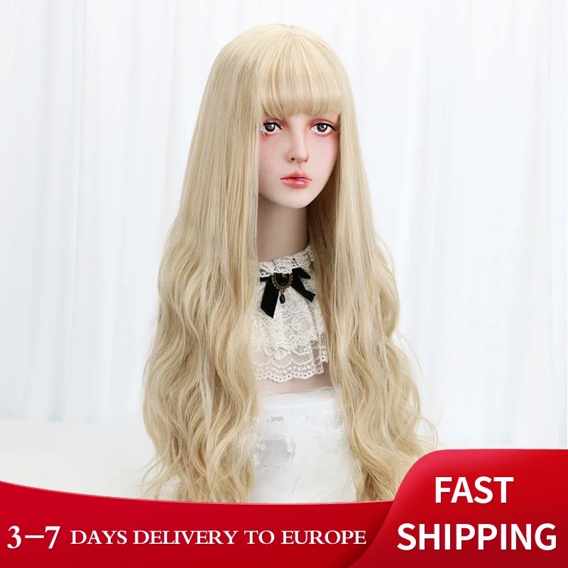 Free Beauty Long Wavy Synthetic Blonde 32