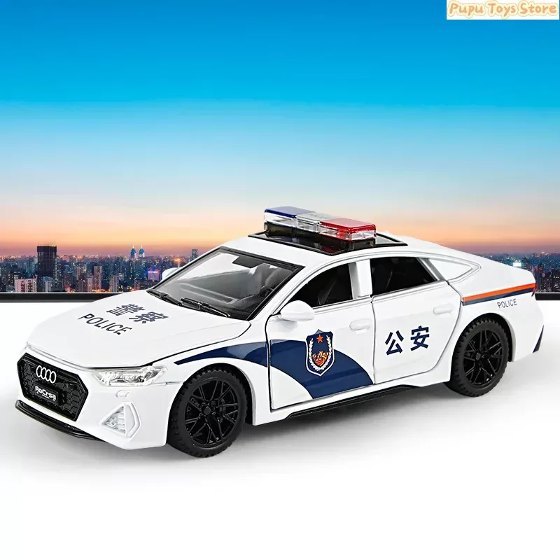 

Simulation 1:32 Audi RS7 Police Car Model with Sound Light Collective Children Diecast Toy Vehicles Boy Gift Voiture Miniature