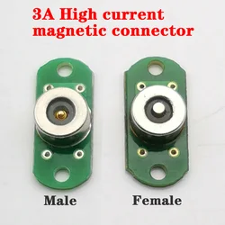 1-10pcs Round Magnetic Plug Socket Connector Magnet Charger Cable Plug Adapter With PCB Board fixing hole Magnetic Female Base