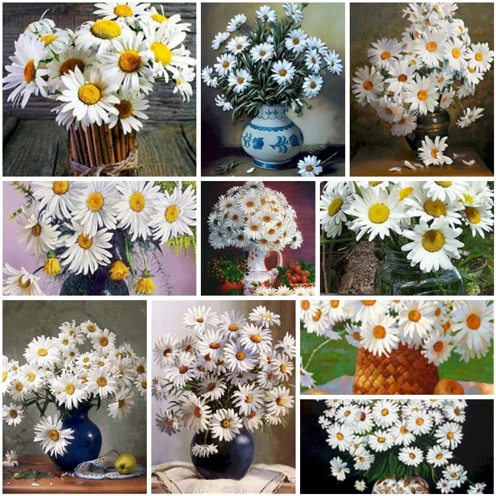 119033 hrysanthemum Flowers Paint By Numbers Personalized Arts And Crafts For Adults Home Decor Personalized Gift Ideas 2023 NEW