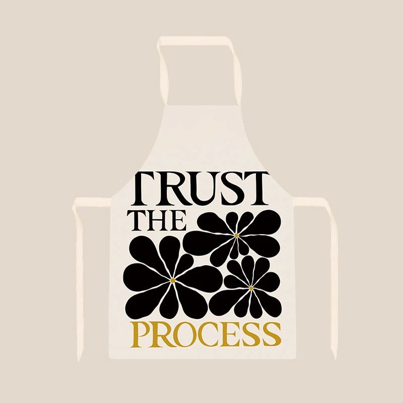 Bohemian Colorful Geometric Pattern Art Apron Home Cooking Oil-Proof Linen Apron