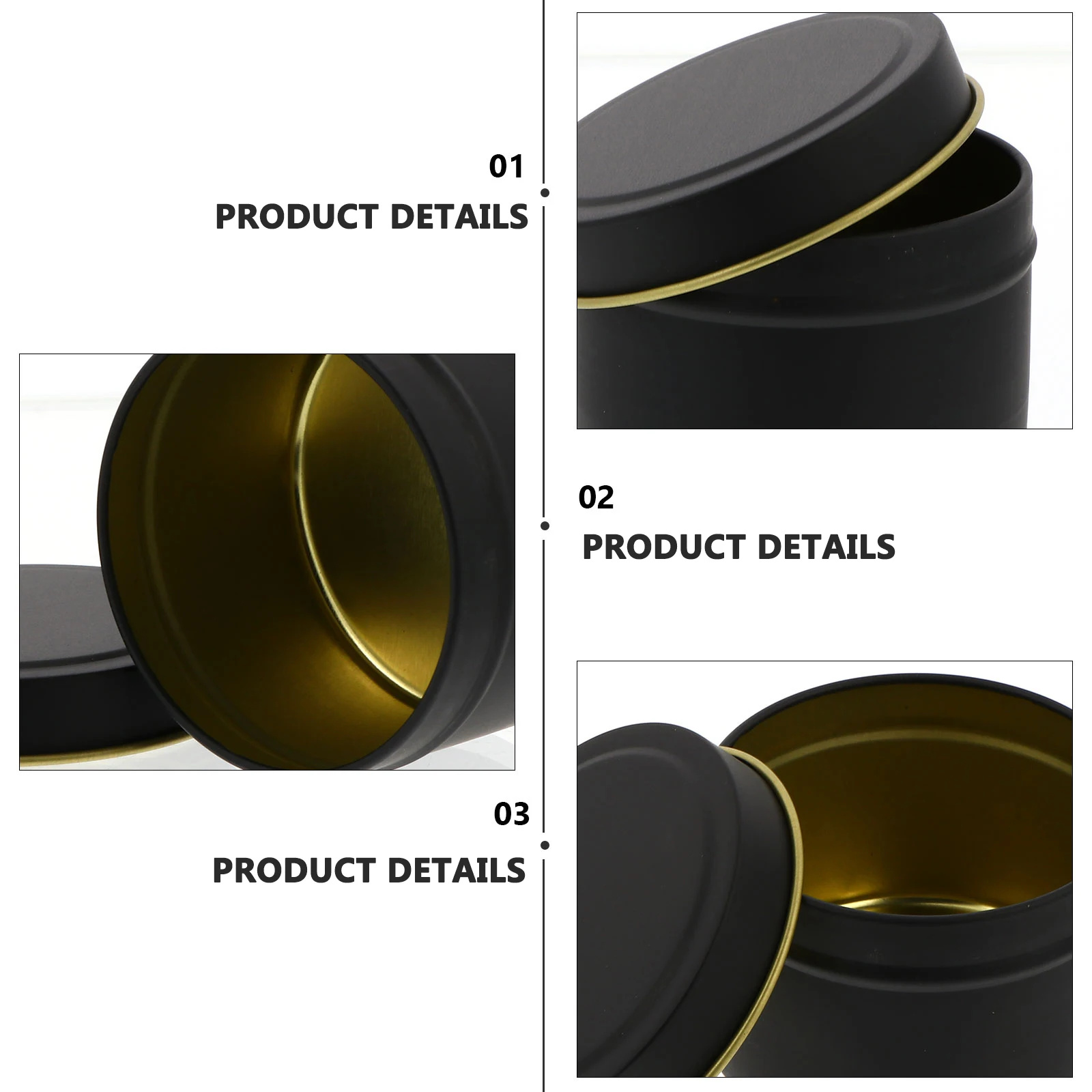 

1Set 10 Pieces Tinplate Storage Cans Sealed Design Kitchen Seasonings Candy Tea Container Multi Color Gift Can