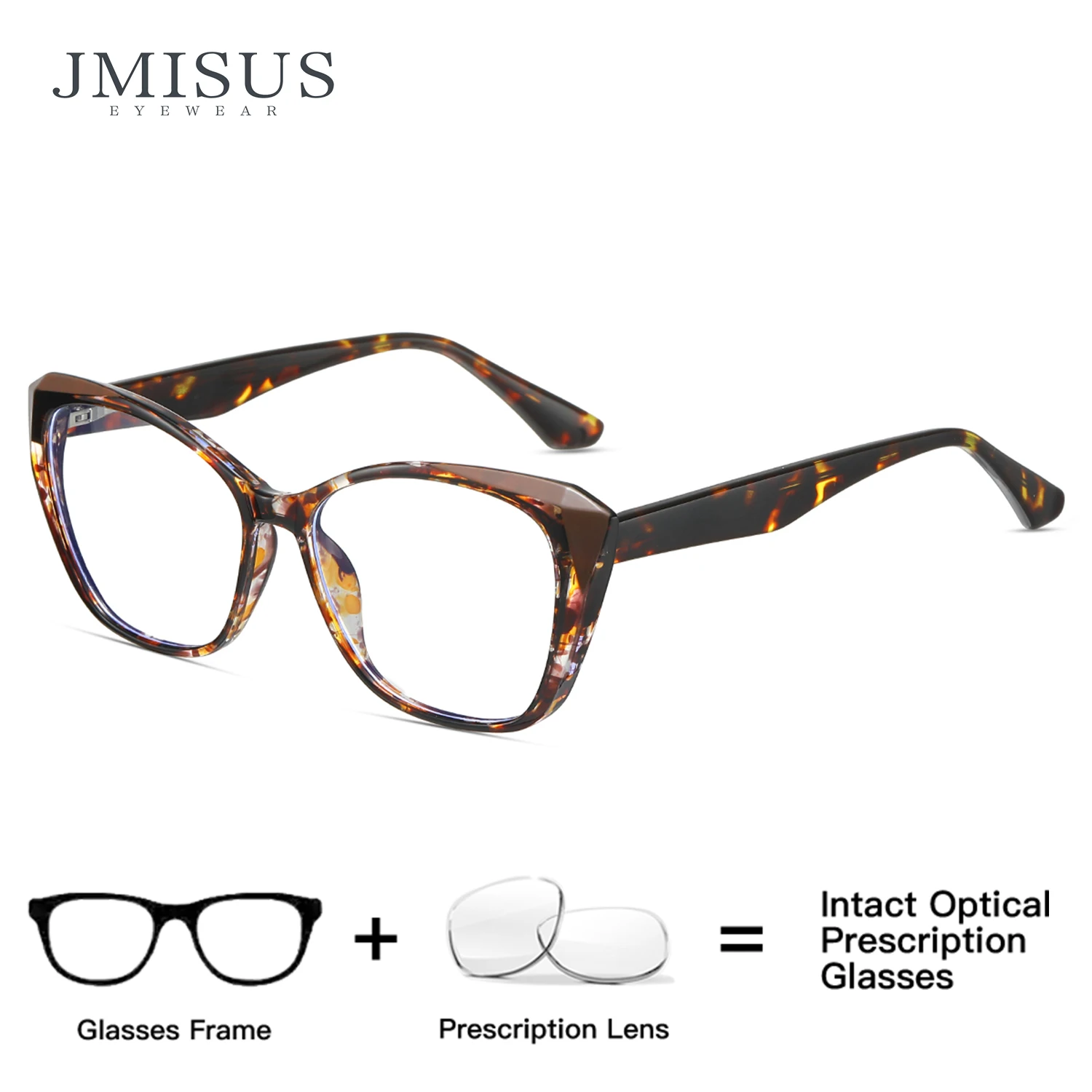 

JMISUS 2025 Fashion Women Butterfly Progressive Prescription Glasses ﻿Optical Lenses with Custom Rrecipe Square Myopia Eyewear