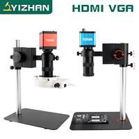 YIZHAN 60FPS 1080P HDMI VGA Digital Microscope Camera 13MP 130X Interface Industrial Camera 30FPS For Lab PCB Soldering Repair