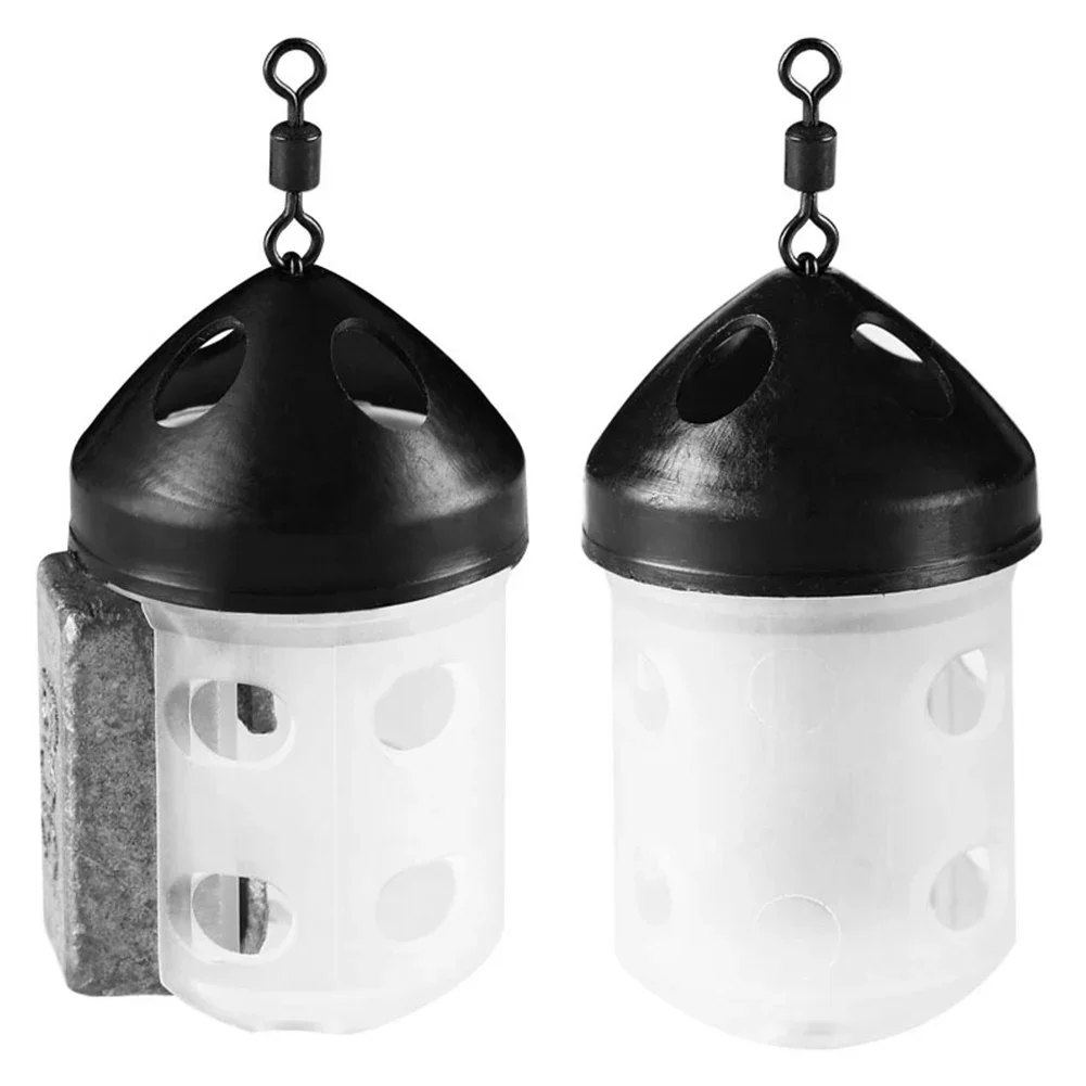 Jaula de cebo con peso de plomo, cebo de pesca, alimentador de señuelos, cesta alimentadora de pesca, jaula alimentadora de cebo de gusano, aparejos de pesca de carpa