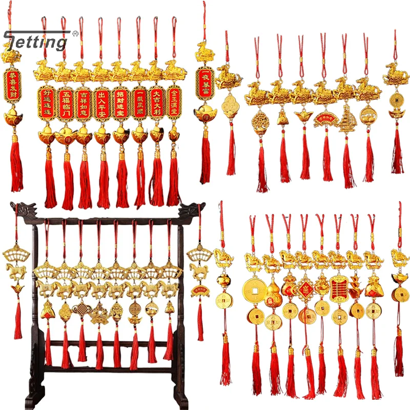 

2026 Year Of The Horse Wall Hanging Ornament Chinese New Year Lucky Pendant Car Decoration Accessories Housewarming Small Gifts