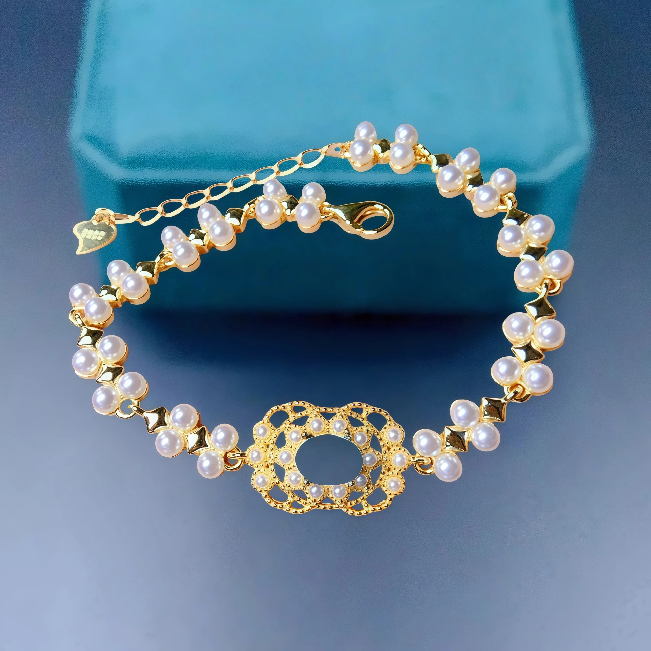 

Setting 5*7mm Ellipse Stone S925 Sterling Silver DIY Beizhu Bracelet Fine Charm Weddings Jewelry Light Luxury Design for Woman