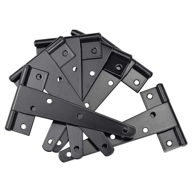 

ABGE-18 Pack Heavy Duty Tee Hinge, 150Mm 6 Inch T Hinge Metal Strap Tee Hinge With Screws For Shed Doors, Garden Gate