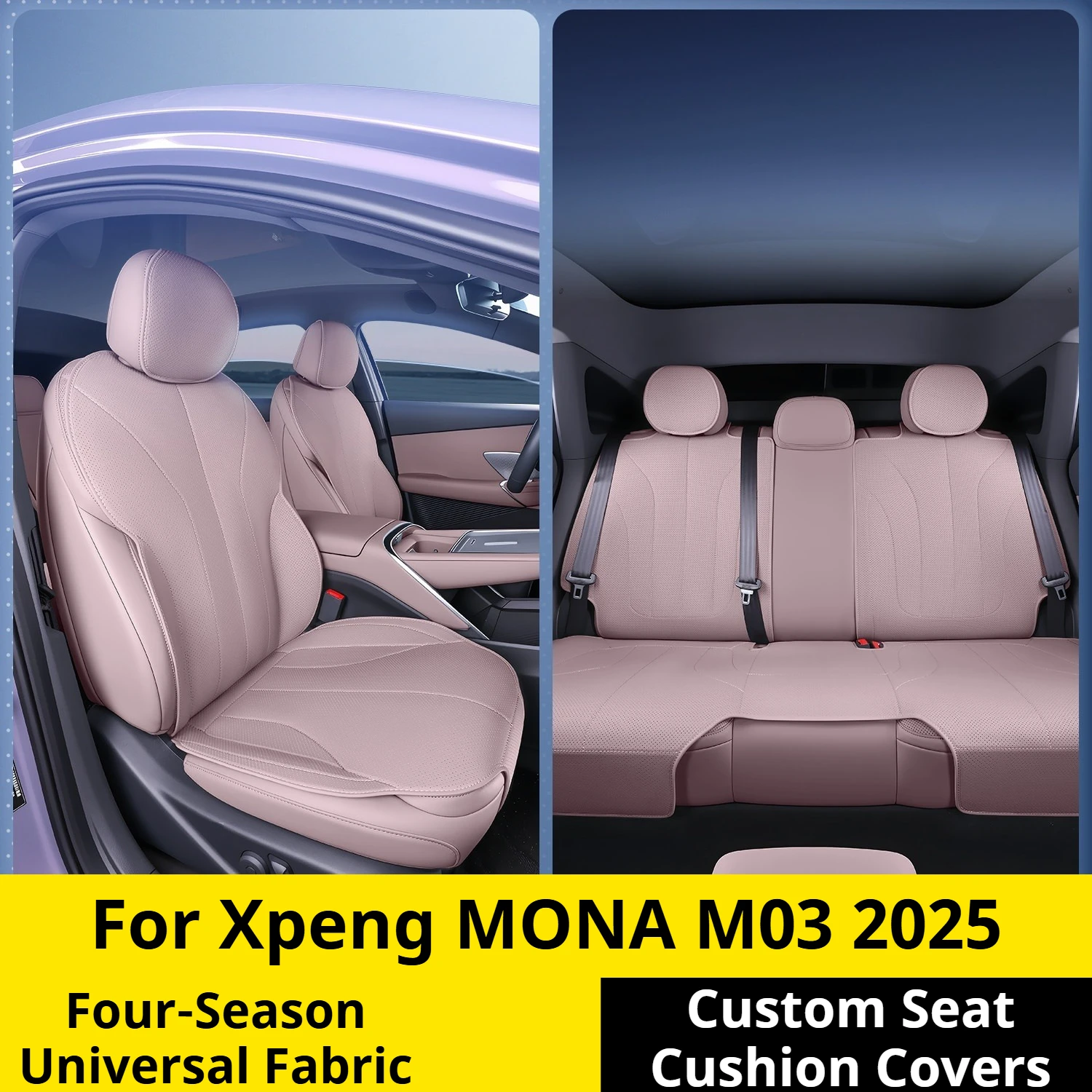 For XpengMONA M03 2025 Four‑Season Universal Seat Covers Cushion Protector Interior Modification Auto Accessories