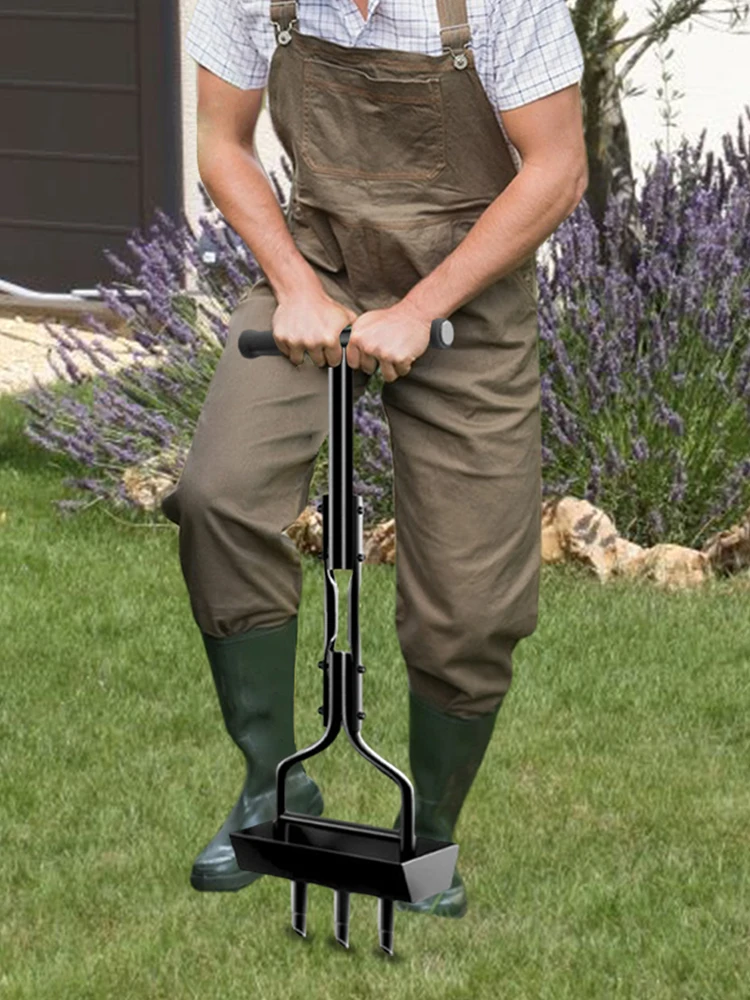 دليل مهوية العشب مهوية الحديقة أداة الحفر T-شكل مقبض المكونات الجوفية مهوية العشب تهوية البستنة أداة للعناية ساحة الحديقة