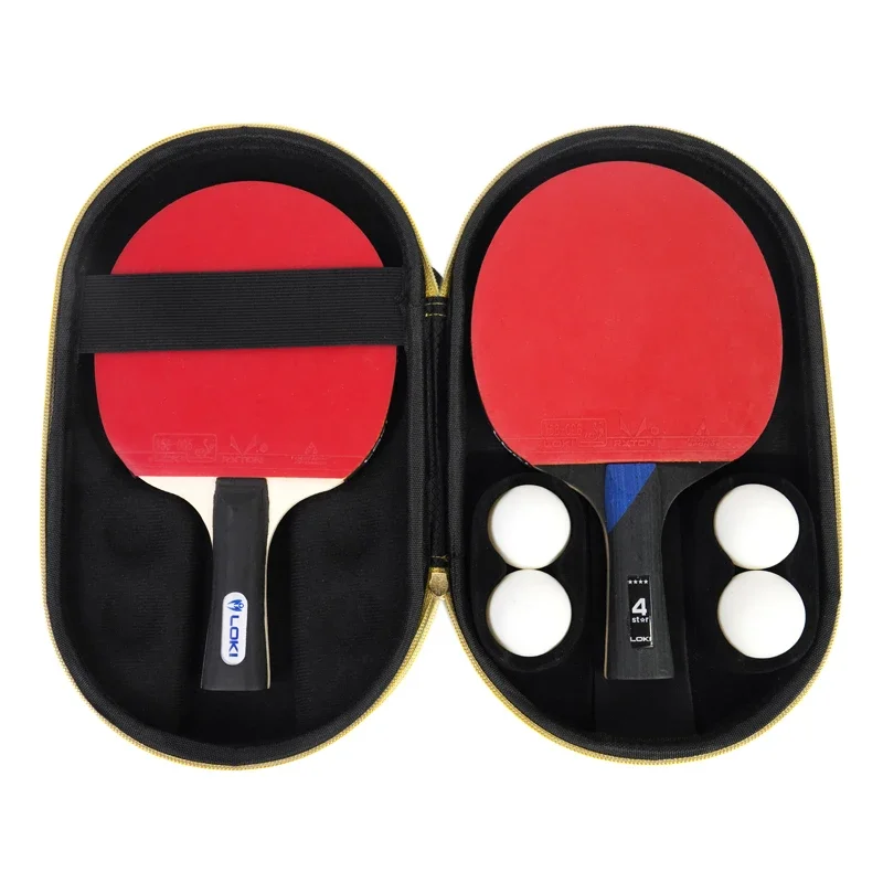 Loki Table Tennis Racket Case Waterproof Leather Ping Pong Box For Women Glossy Table Tennis Rackets Bags Zipper Storage Racket