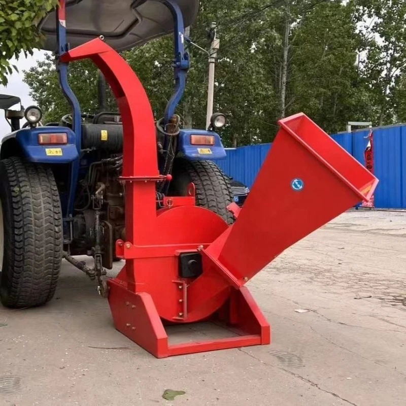 35HP PTO Wood Shredder Hydraulic Feeding Tree Branch Chipper Heavy Duty Wood Crusher Bamboo Forestry Timber Log Trunk