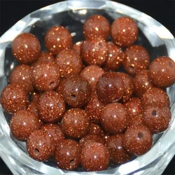 Natural Golden Sandstone Loose Bead Diy Bracelet Necklace Pendants Earrings for Charms Jewelry Making Wholesale