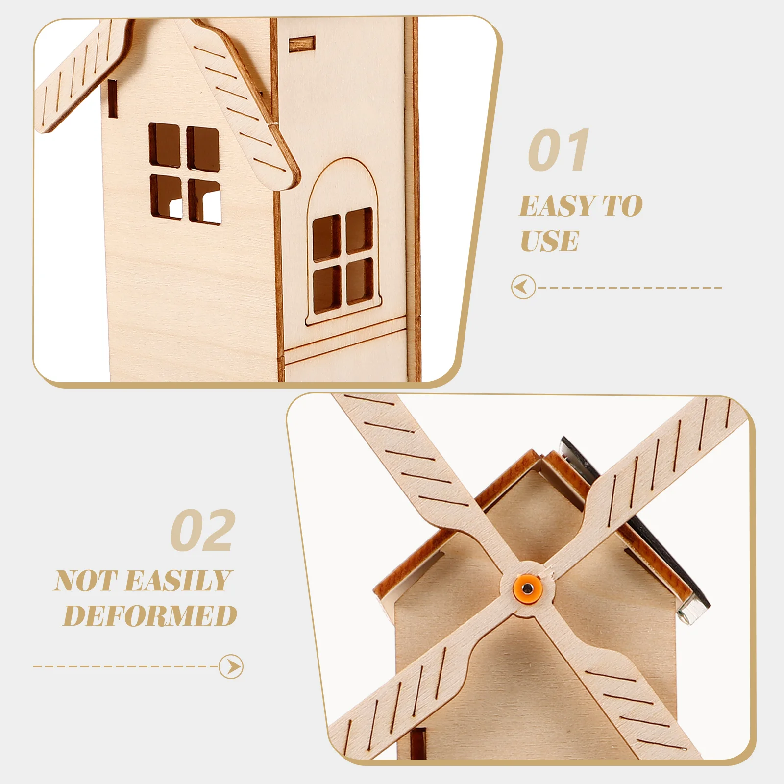 

Wooden Solar Windmill DIY Kit Unfinished Graffiti Toy Science Projects Kids Gifts Educational Building Blocks Solar Powered