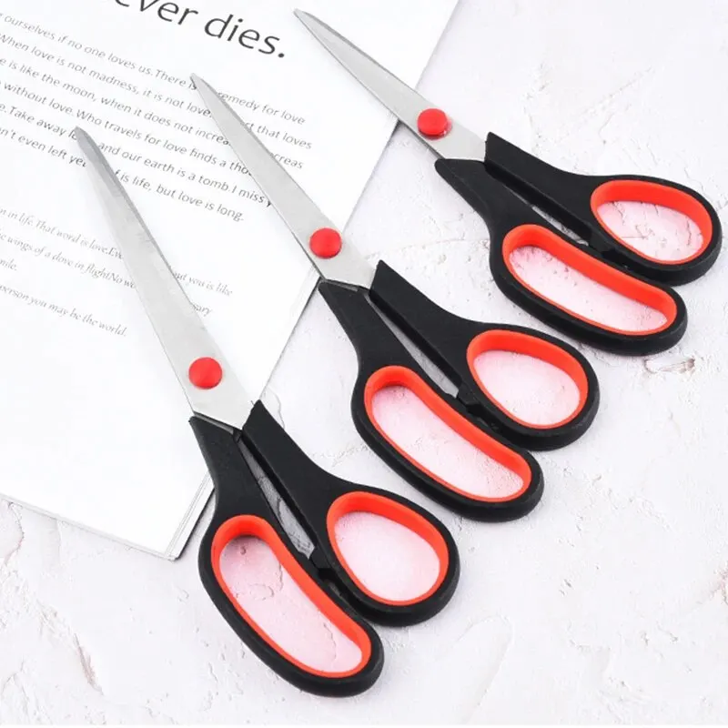 3pc Stainless Steel Scissors Student Stationery Scissor Household Unbox Multi Functional Office Tailor Scissors Hand Cutting Set