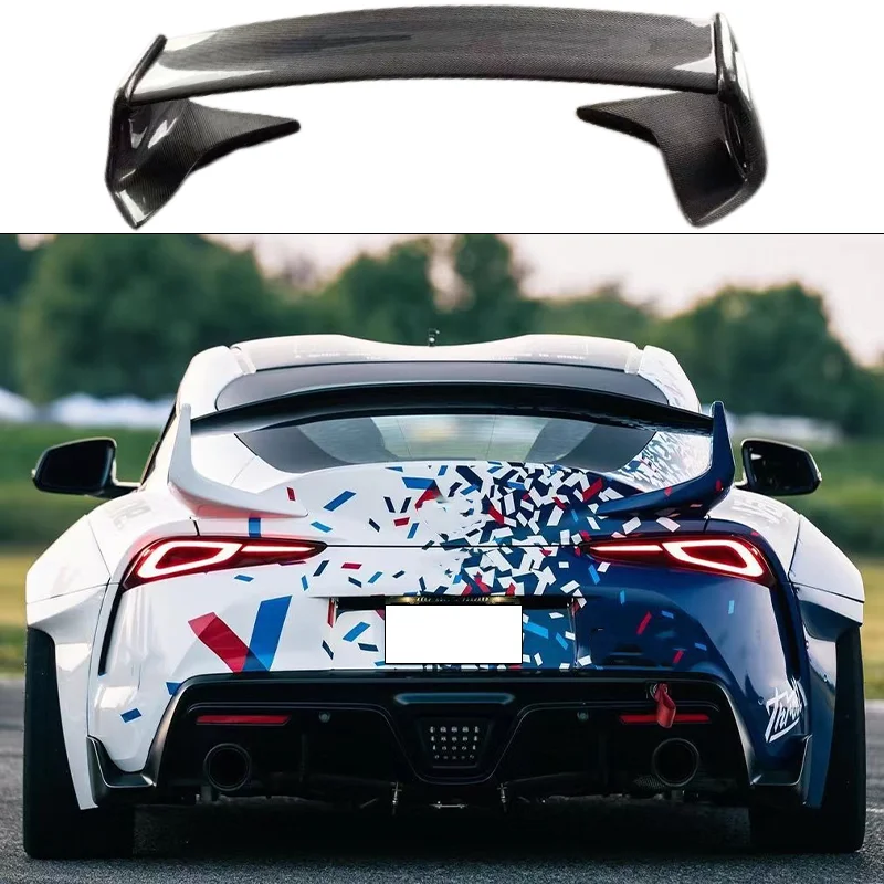 For Toyota Supra A90 2019-2024 High Quality Carbon Fiber Rear Roof Spoiler Wing Trunk Lip Boot Cover Car Streethunter Styling