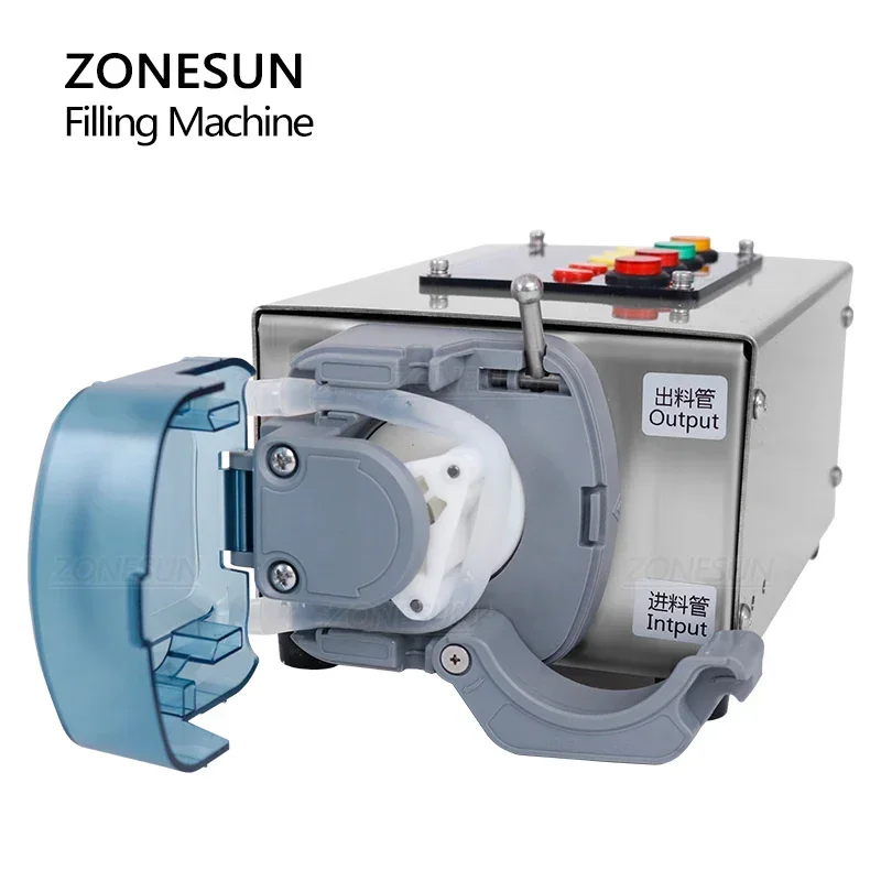 ZONESUN آلة تعبئة صغيرة ذكية السائل قطرات العين عينة حشو زجاجة مضخة تمعجية