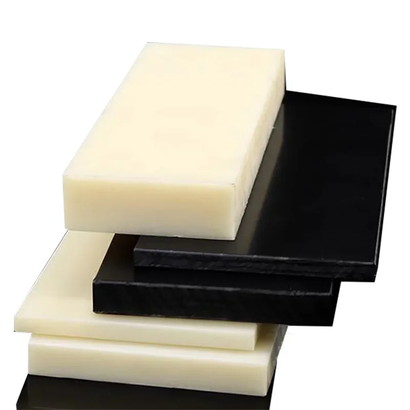 Piastre in plastica per piastre ABS Foglio Materiali di ingegneria CNC Beige Nero