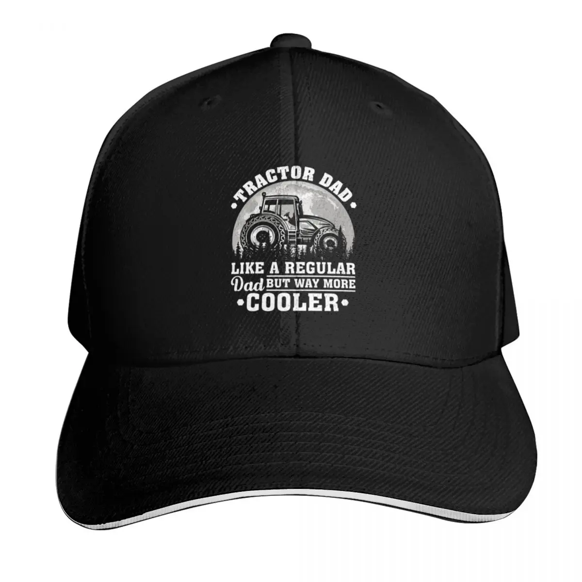 tractor Dad Like A Regular Dad But Cooler (13) Baseball Cap Cotton Twill Breathable Contrast Two Tone Brim Snapback Flat Bill