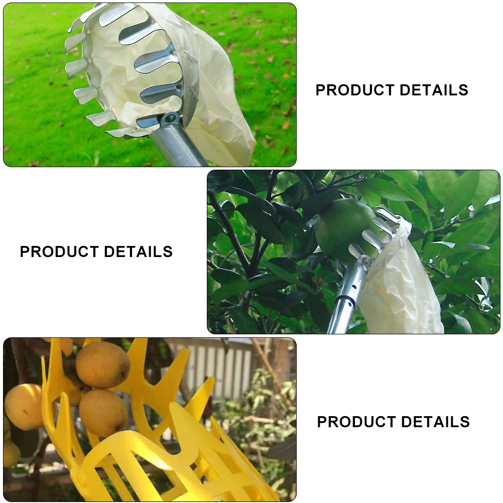 

2pcs Fruit Picker Tool For Harvesting Persimmon Pear Peach Jujube Labor Saving Garden Farming Device Orchard Gardening