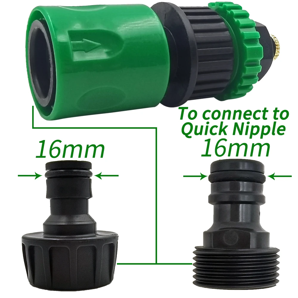 Quick Connector Nipple EURO USA 3/4 Inch Male Threaded Hose Pipe Adapter for Garden Tubing Drip Irrigation Watering System