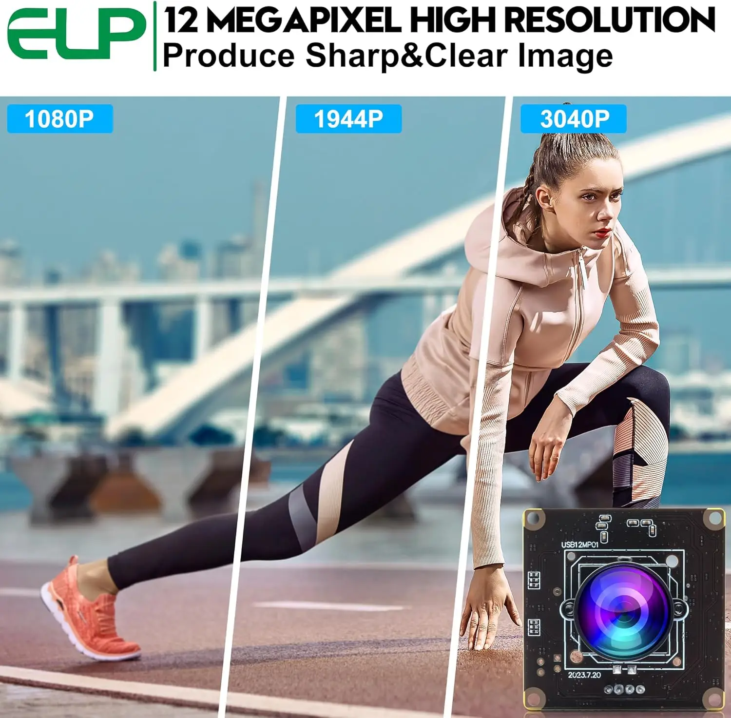 ELP 12MP Fisheye USB Camera High Speed 1080P 120FPS Industrial Wide Angle Camera Module With 170 Degree Lens Sony IMX577 Webcam