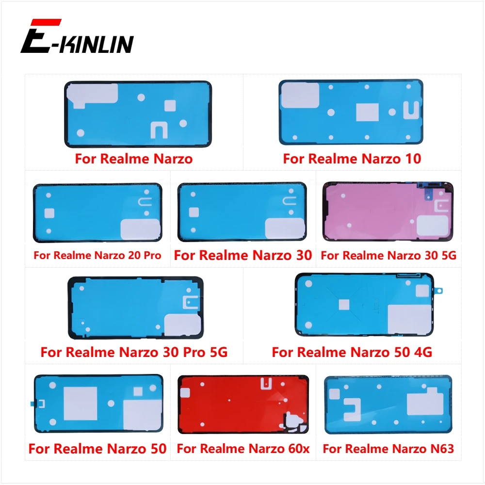Housing Adhesive Back Battery Cover Rear Sticker Glue Tape For OPPO Realme Narzo 10 20 30 50 Pro 60x N63 5G 4G Replacement Parts