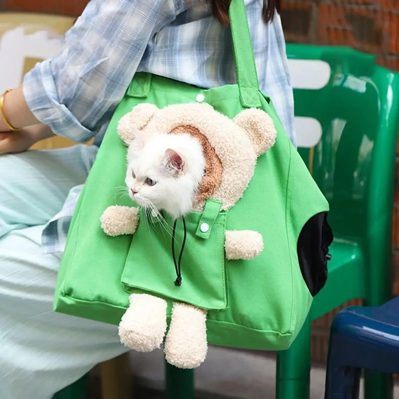 Cat Carrier Soft Shoulder Bag with Ventilation Hole Cat Travel Carrier Dog Carrying Bag for Puppy Kitten Pet Outdoor A-AD23