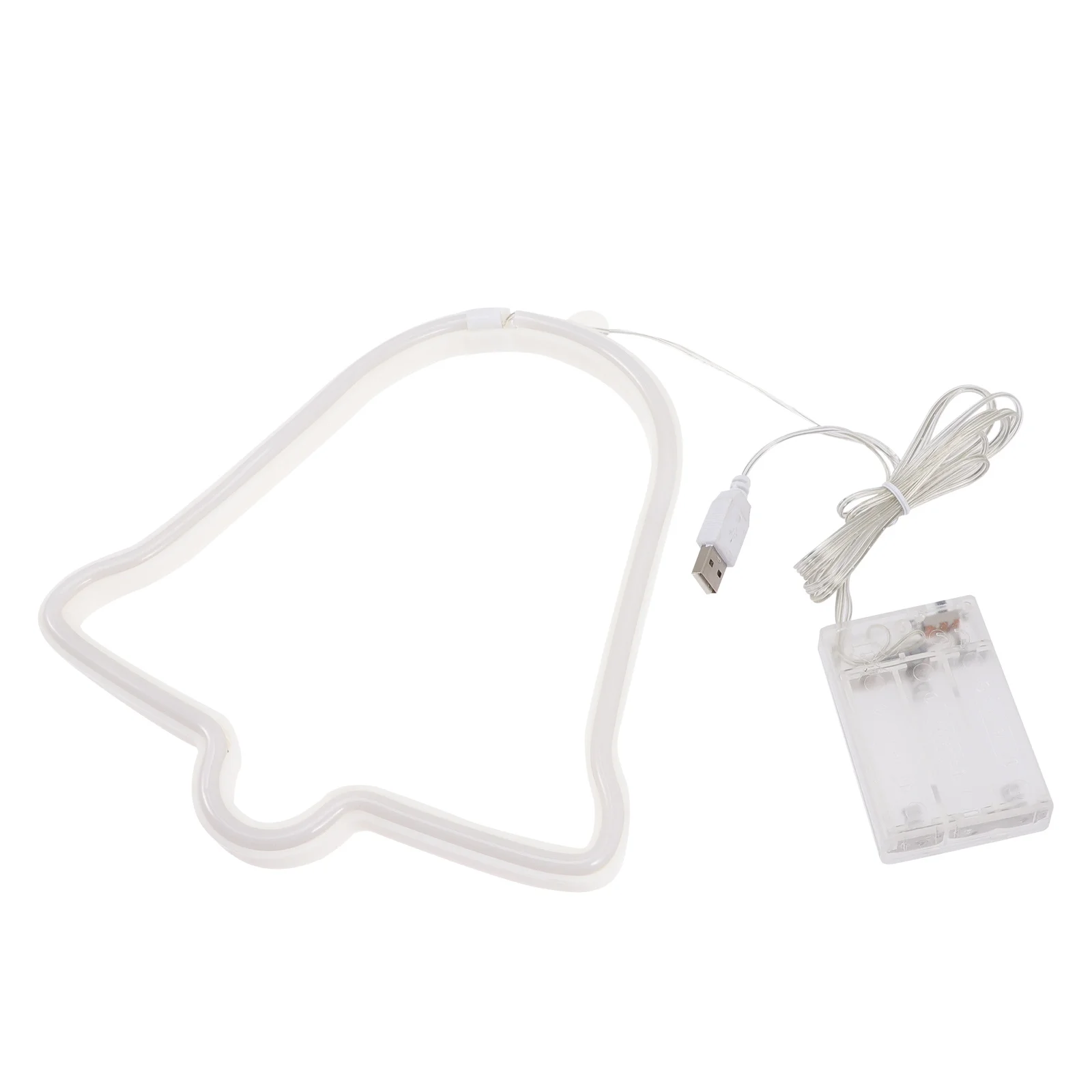 احتفالي عيد الميلاد جرس ضوء النيون LED تسجيل ل جدار ديكور غرفة نوم حفلة توهج دافئ ديكور المنزل أضواء الجدار LED