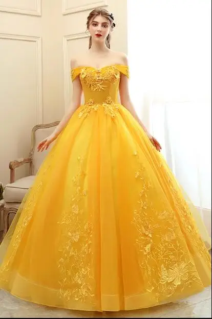 Luxury Gold Lace Party Vestidos 15 Anos Vintage Ball Gown Quinceanera Dresses 12 Colors vestido de 15 quinceañeras