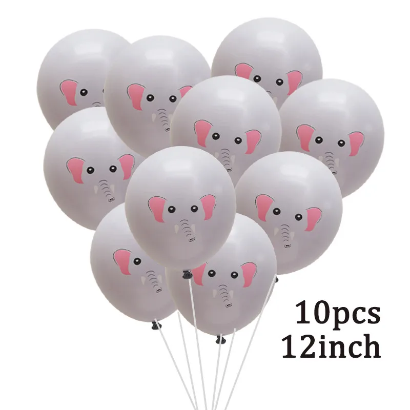 10Pcs 12inch Animal Printed Giraffe Latex Balloons Kids Happy Birthday Party Decoration Baby Shower Jungle Safari Party Supplies